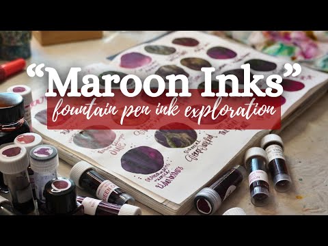 Видео: 🍷 Исследование чернил для перьевой ручки Maroon (тёмно-красного) — Сезон 3