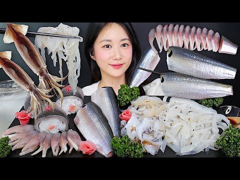 Видео: Сашими Из Кальмаров🦑 Сырая Рыба🐟 Сашими | eating show | mukbang asmr