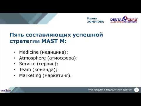 Видео: 2019 01 15 ХОМУТОВА И     РОСТ ПРОДАЖ В МЕДИЦИНСКОМ ЦЕНТРЕ