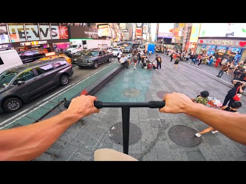 Видео: Катание на самокате GoPro в Нью-Йорке