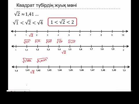 Видео: Квадрат түбірдің жуық мәні