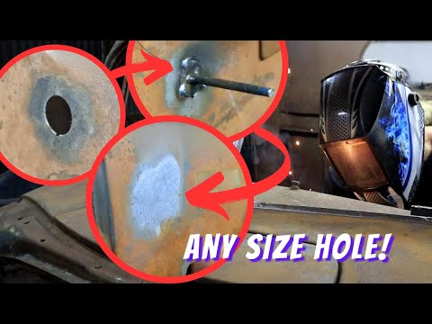 Видео: Как заделать отверстие ЛЮБОГО размера в листовом металле. Лучший способ, простые инструменты!