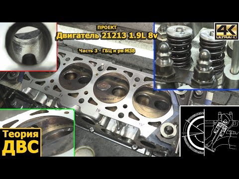 Видео: Теория ДВС "ПРОЕКТ - Двигатель 21213 1.9L 8v": Часть 3 - ГБЦ и рв M38
