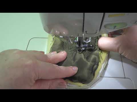Видео: Боковая деталь сумочки, завершаем стежку, эхо.