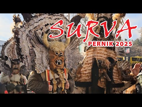 Видео: СУРВА 2025 Перник, Маскараден Фестивал 🇧🇬 SURVA 2025 Pernik, Masquerade Festival
