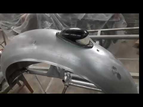 Видео: реставрация мотоцикла Днепр мт-9 . подгонка крыла от днепр-11 на мт-9 .подгонка  деталей   ч.1