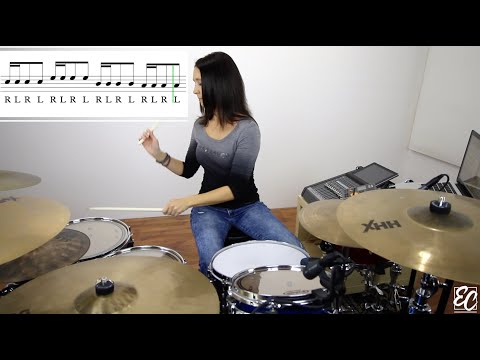 Видео: Бесплатный урок игры на барабанах от Эммануэль Каплетт: как развить герты на барабанах (гибридные...