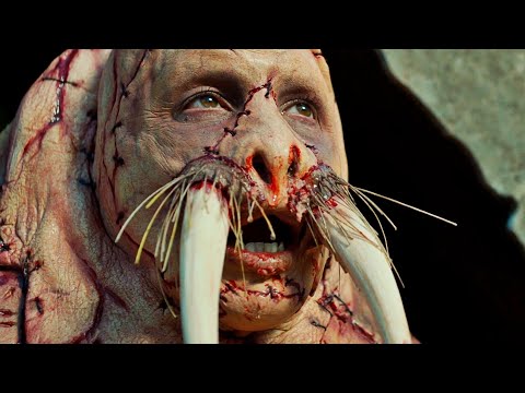 Видео: Парня зашивают в костюм моржа сделанного из человеческой кожи