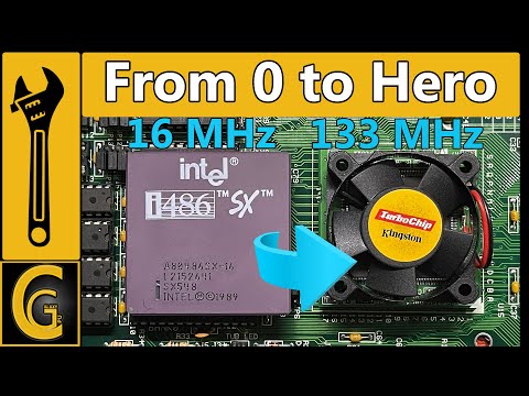 Видео: Тест Intel 486SX-16MHz и обновление до Kingston Turbochip на 133MHz (AMD 5x86-133)