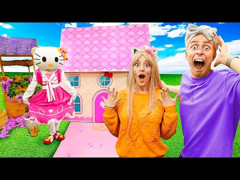 Видео: Попали в мир HELLO KITTY на 24 ЧАСА!