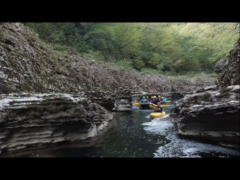 Видео: 2024, сентябрь, Грузия, 3-й день - р.Техури - каньон Гочифе