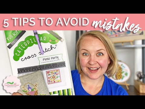 Видео: 5 лучших приемов, как вышивать крестиком без ошибок | Caterpillar Cross Stitch