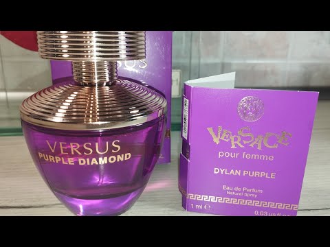 Видео: Порівнюю оригінал і аналог. Versace Dylan Purple VS Fragrance world Versus Purple diamond. 