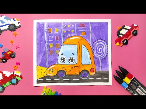 Видео: Машинка рисунок