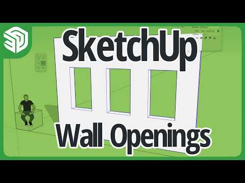 Видео: Пробивание отверстий и проёмов в стенах | Учебное пособие по SketchUp