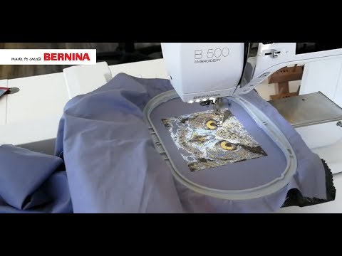 Видео: BERNINA ES V8: Вышивка в технике "Цветной Фотостежок"