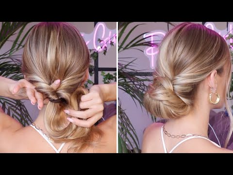 Видео: NO HAIR LOOP PULL THROUGH UPDO FOR LONG HAIR TUTORIAL | БЕЗ ПЕТЕЛЕК И НАЧЕСА! КРАСИВЫЙ ПУЧОК