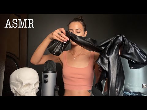 Видео: КОЖАННЫЙ АСМР/РЕМЕНЬ, БАЙКЕРСКАЯ КУРТКА, БОТИНКИ/LEATHER ASMR