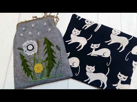 Видео: Сумочка с ОДУВАНЧИКАМИ на фермуаре