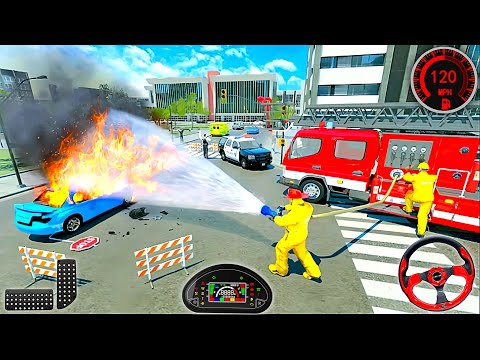 Видео: Симулятор спасения города Firefighter City Rescue Simulator 3D — вождение пожарной машины US Emer...