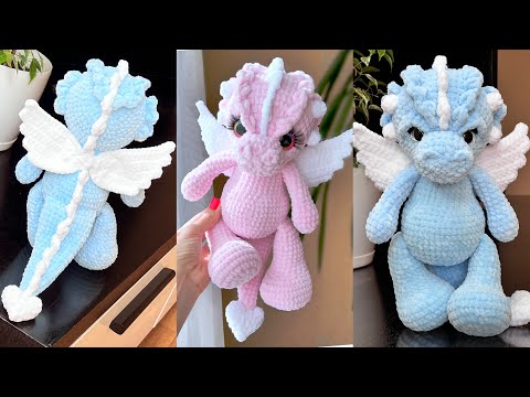 Видео: Крылья для дракона крючком // мастер-класс // Схема вязания ETSY