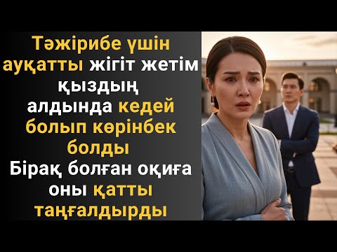 Видео: Тәжірибе үшін ауқатты жігіт жетім қыздың алдында кедей болып көрінбек болды Бірақ болған оқиға оны