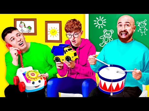 Видео: 24 Часа в ДЕТСКОМ САДУ Челлендж !