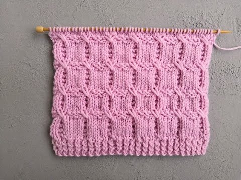 Видео: Простой  и красивый узор для пледа, свитера, кардигана, жилета