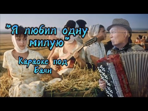 Видео: "Я любил одну милую" Караоке под баян...