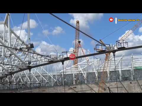 Видео: Городской стадион Таланта | 21 ферма навеса готова + сиденья скоро начнут устанавливаться