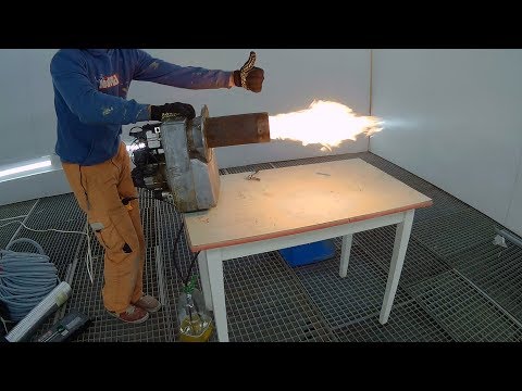 Видео: дизельная горелка ELCO, для обогрева окрасочной камеры 178 kWt