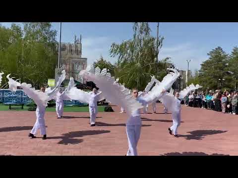 Видео: Танец лебедей на 9 мая