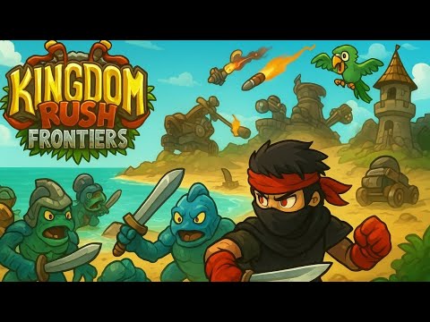 Видео: Kingdom Rush Frontiers / Порт Тортуга / Оборона півострова від Підводних Амфібій!