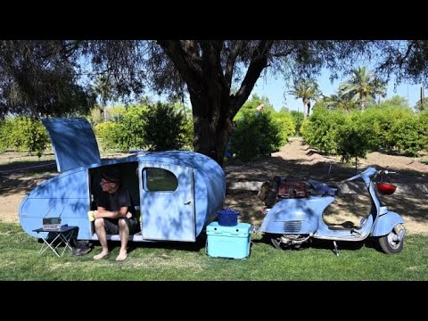 Видео: Кемпинг Лемон-Гроув | В слезе Vespa