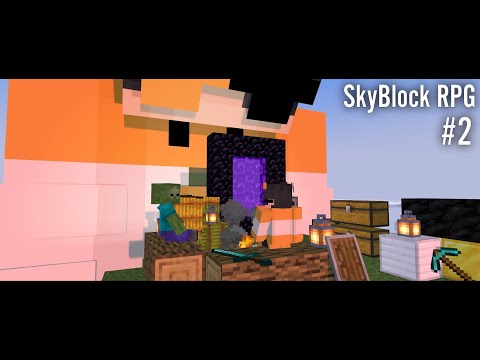 Видео: Lp. SkyBlock co-op RPG майнкрафт ферма миньонов #2