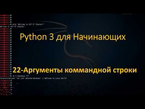 Видео: Python - Аргументы коммандной строки