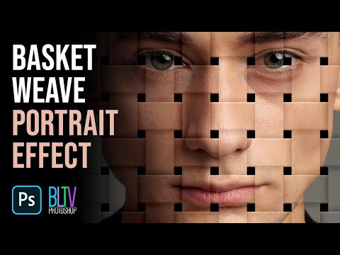 Видео: Photoshop: Как создать эффект плетения корзины в портрете в Photoshop CC и выше.