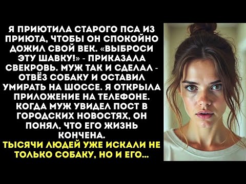 Видео: Муж ВЫКИНУЛ мою старую больную собаку на трассу по приказу матери. Но он не знал, что его ждет.