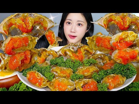 Видео: Сырой Краб, Маринованный В Соевом Соусе🤤🧡 Краб В Соевом Соусе🦀 | eating show | asmr mukbang korean