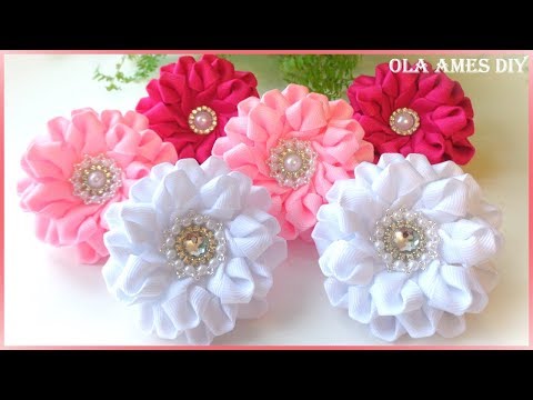 Видео: ❤️️Посмотрите какие КРАСИВЫЕ ❤️️ ЦВЕТЫ из ЛЕНТ - ЛЕГКО! DIY Ribbon FlowerS/ Flor de Fita/ Ola ameS