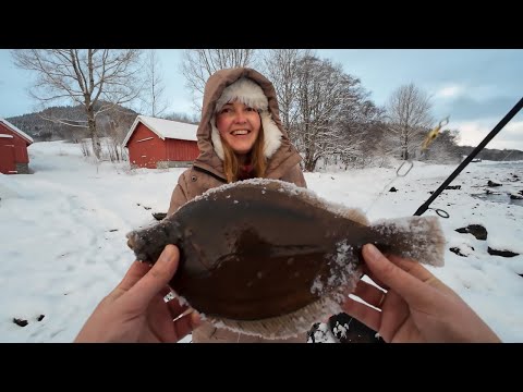 Видео: Жена ловит на Донку в Норвегии… КТО КЛЮЕТ? Рыбалка зимой Норвегия 2024