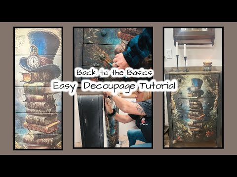 Видео: Урок по декупажу: самый простой урок ♦ ОБЯЗАТЕЛЬНО к просмотру #художник #урок #легко