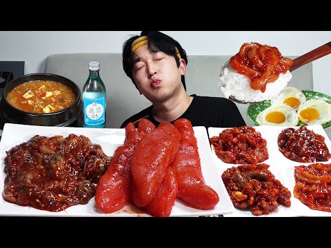 Видео: Различные виды маринованной рыбы! Хорошо сочетается с белым рисом MUKBANG REALSOUND ASMR EATINGSHOW