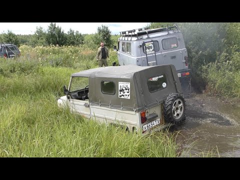 Видео: Дизельный Турбо-ЛУАЗ, УАЗы, НИВЫ, Jeep Cherokee на жестком бездорожье