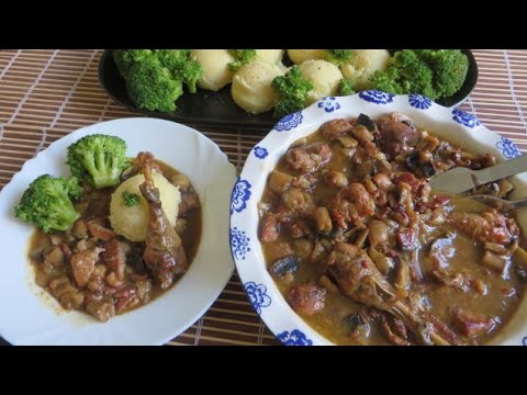 Видео: Фазан с гъби, бекон и лук-яхния