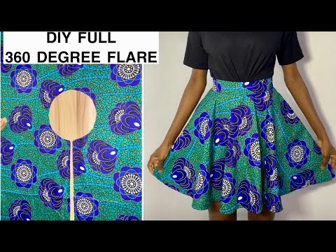 Видео: Как кроить и шить расклешенную юбку на 360 градусов (для начинающих)