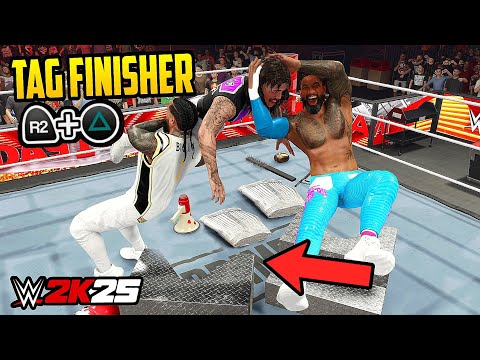 Видео: 50 лучших командных финишеров в WWE 2K25!!!