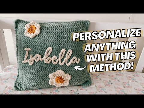 Видео: Как сделать вязаный крючком проект индивидуальным! Метод поверхностного скользящего столбика | CJ...