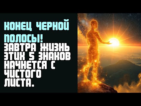 Видео: КОНЕЦ ЧЕРНОЙ ПОЛОСЫ! ЗАВТРА ЖИЗНЬ ЭТИХ 5 ЗНАКОВ НАЧНЕТСЯ С ЧИСТОГО ЛИСТА