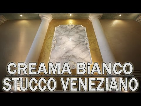 Видео: Мраморная Венецианская Штукатурка из Creama Bianco Stucco Veneziano.Wowcolor -Venetian Plaster